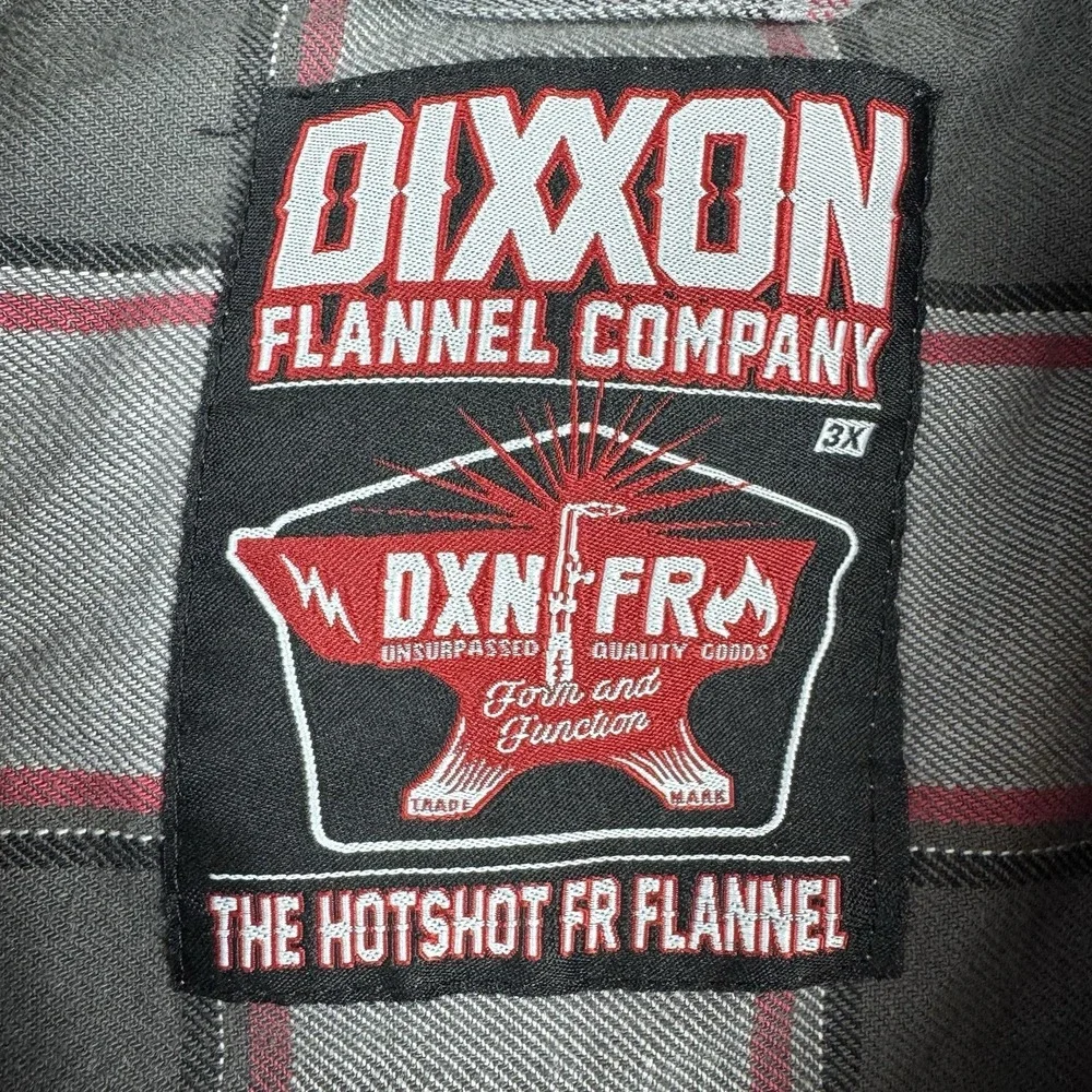 Dixxon Flannel Shirt Men 3XL Gray The Hotshot FR Work Fire Resistant Long Sleeve - Picture 5 of 12